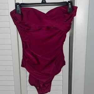 Maroon bathing suit (one piece) from Merona. Size medium.